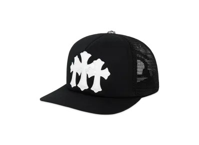Chrome Hearts Cemetery Cross Mesh Cap (Scroll Label) "Black/White"