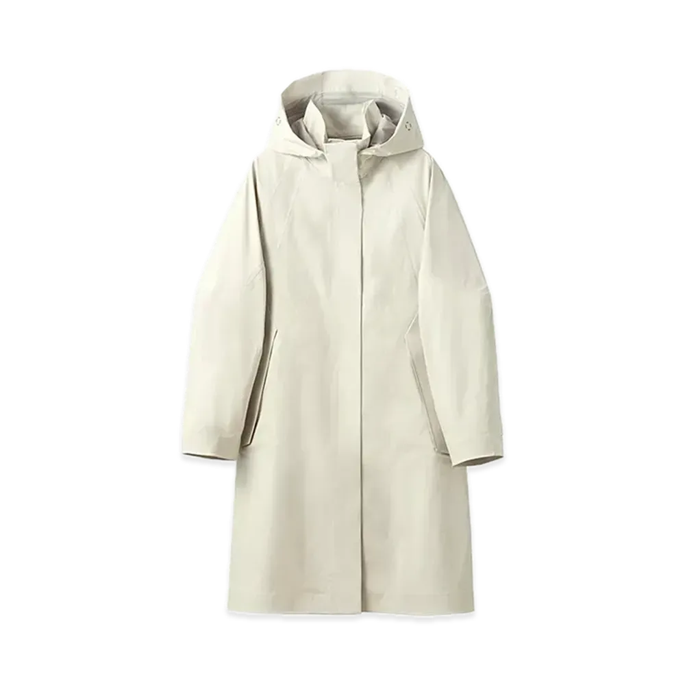 DESCENTE ALLTERRAIN Waterproof Long Shell Jacket "Ecru White"