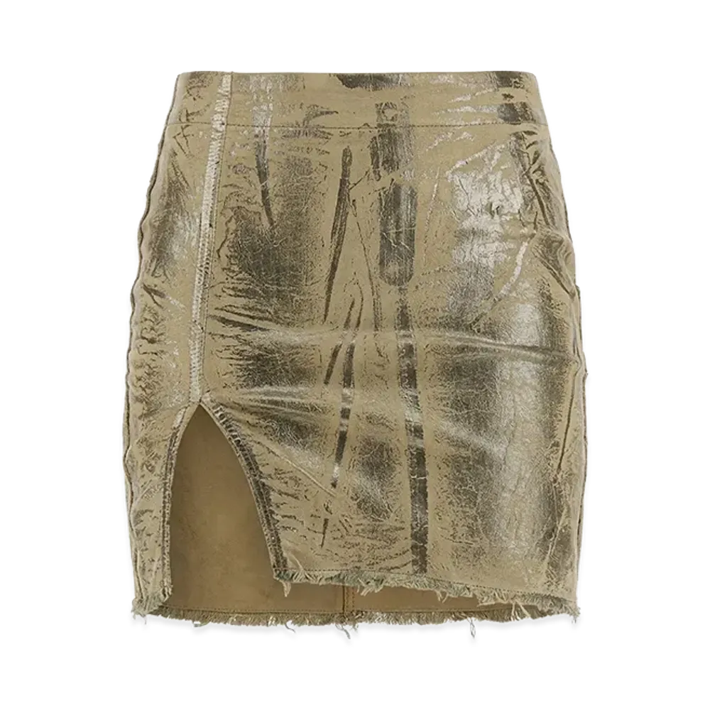 Rick Owens DRKSHDW Women's Minimal Mini Skirt "Beige"