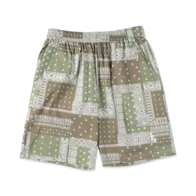 WIND AND SEA WDS_(PAISLEY-PATTERN) SHORTS "Olive"