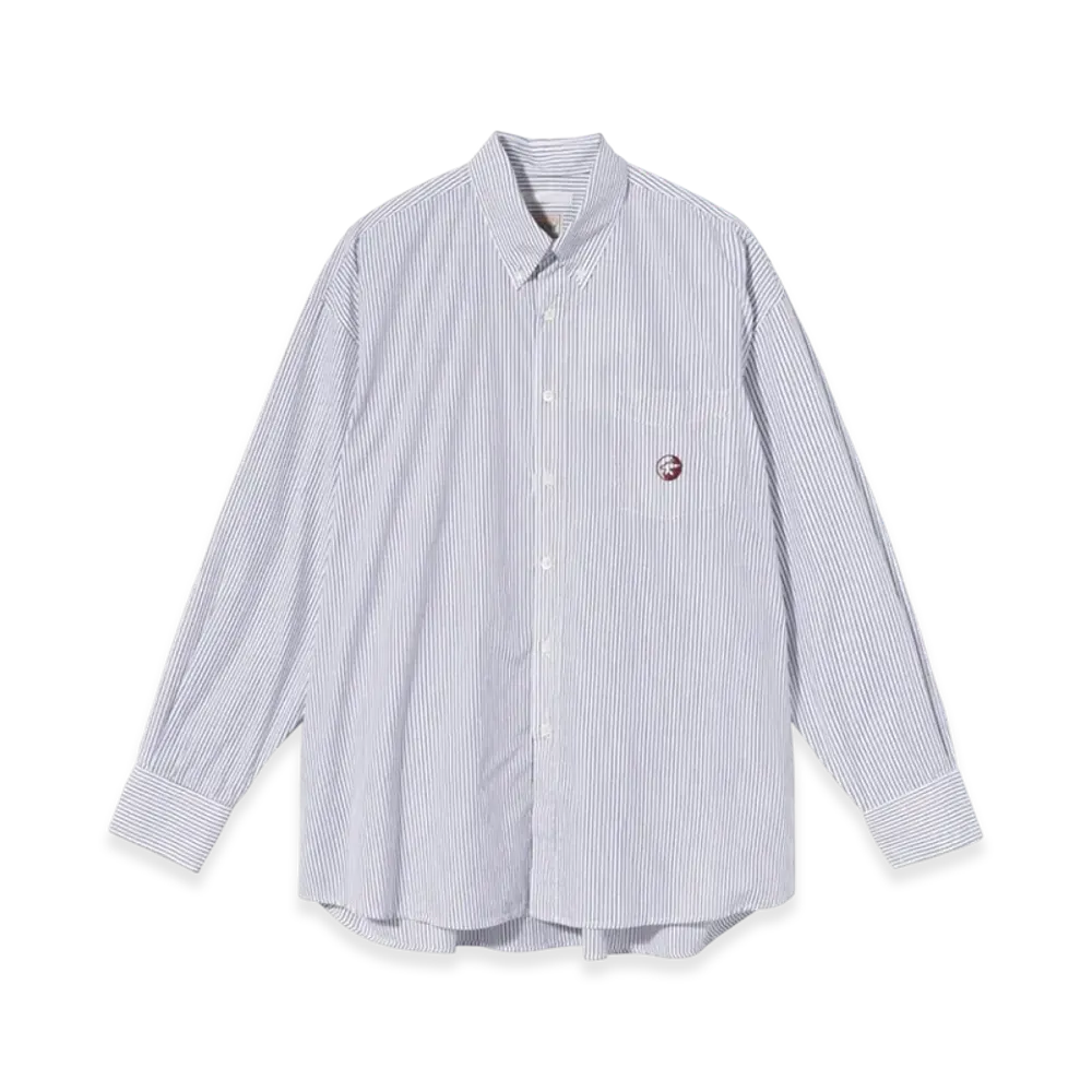 Stussy x Our Legacy Borrowed BD Shirt "Wine Multi Stripe"