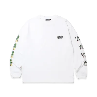 APHRODITEGANG UE The Parlour x Budspool Cat L/S Tee (Type-2) "White/Black"