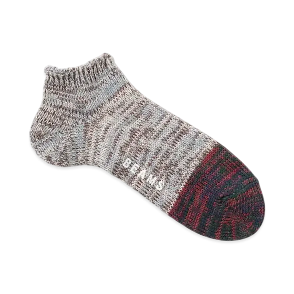 BEAMS Mixed Ankle Socks "White"