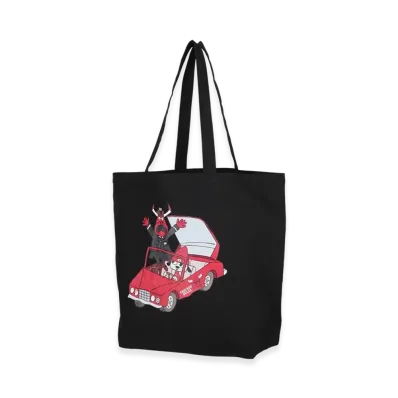 WIND AND SEA x Parappa The Rapper x Bulls Tote Bag "Black"
