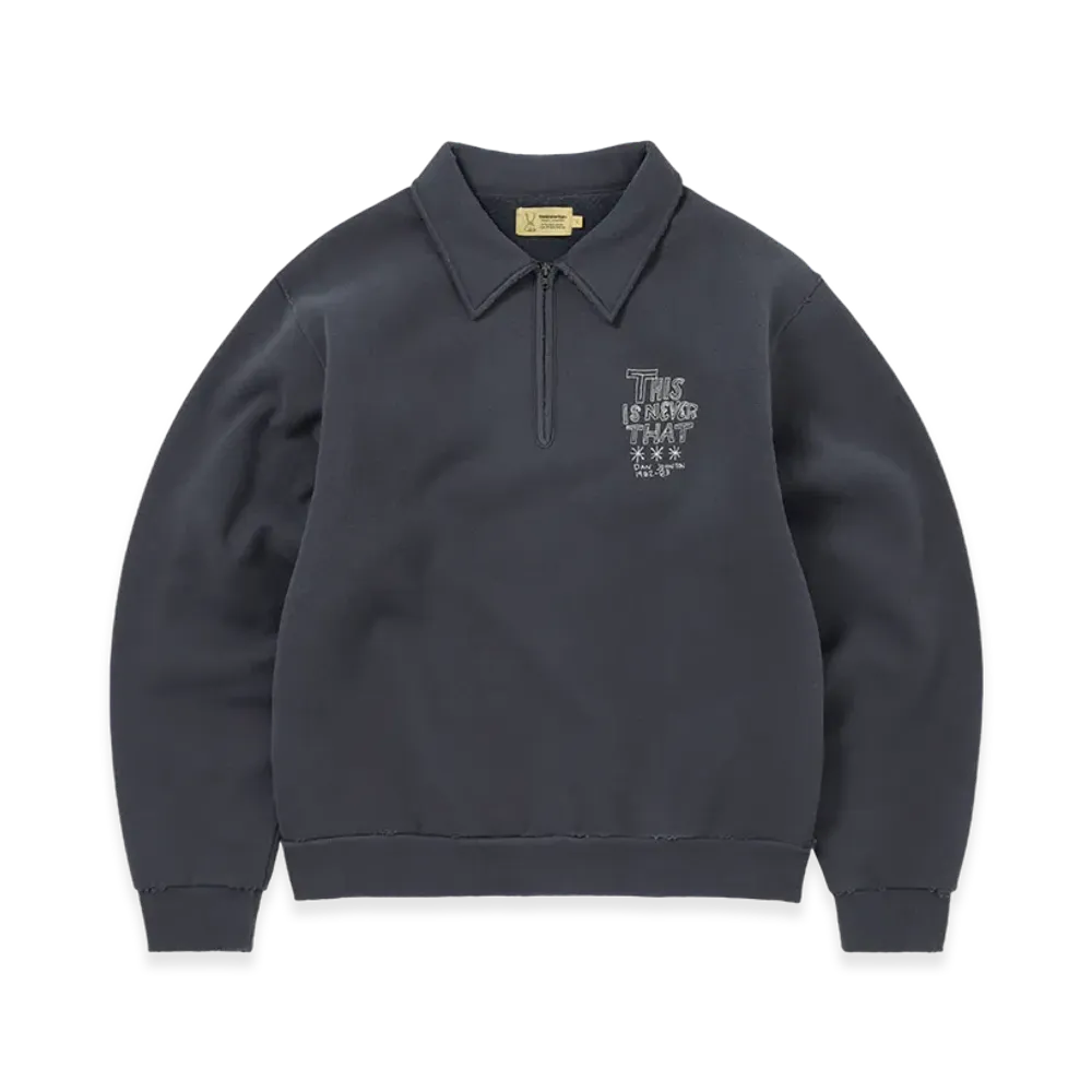 thisisneverthat x Daniel Johnston H.Y.L.A. Half Zip Sweatshirt "Faded Navy"