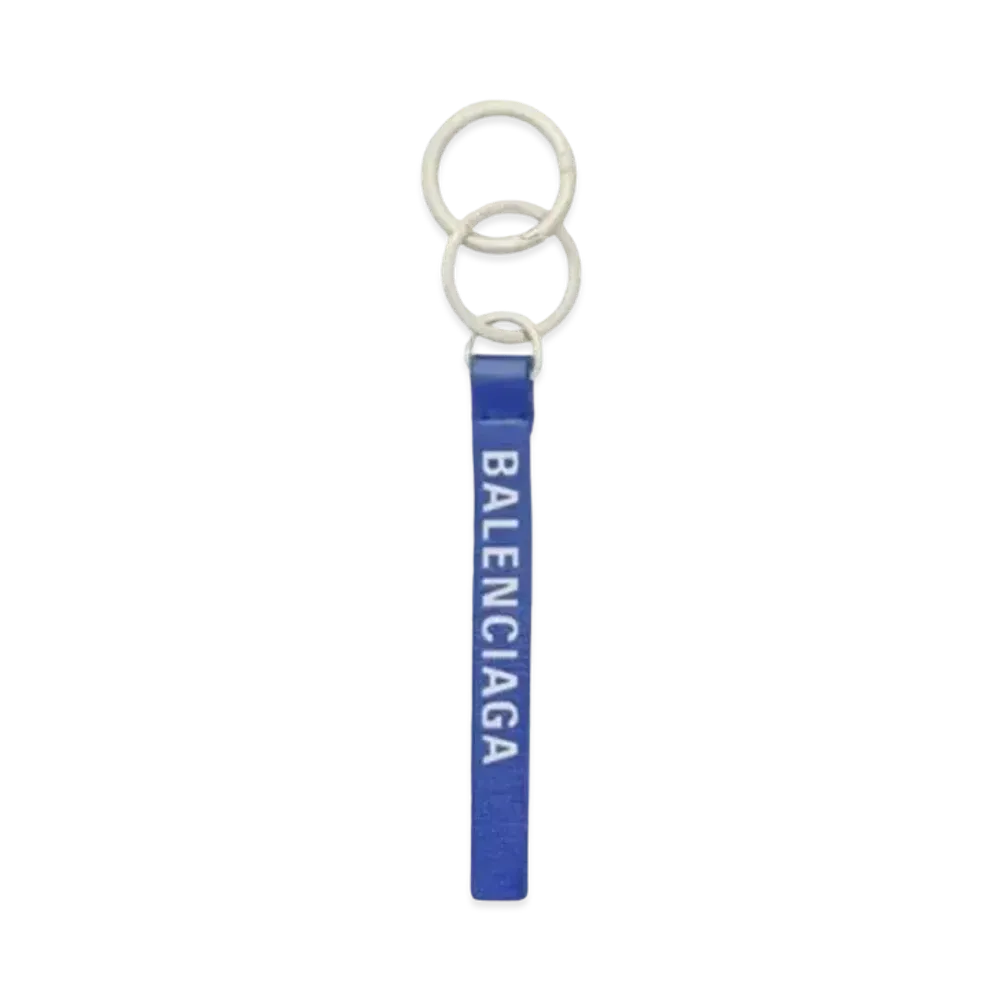 BALENCIAGA Everyday Daily Key Chain "Blue/White"
