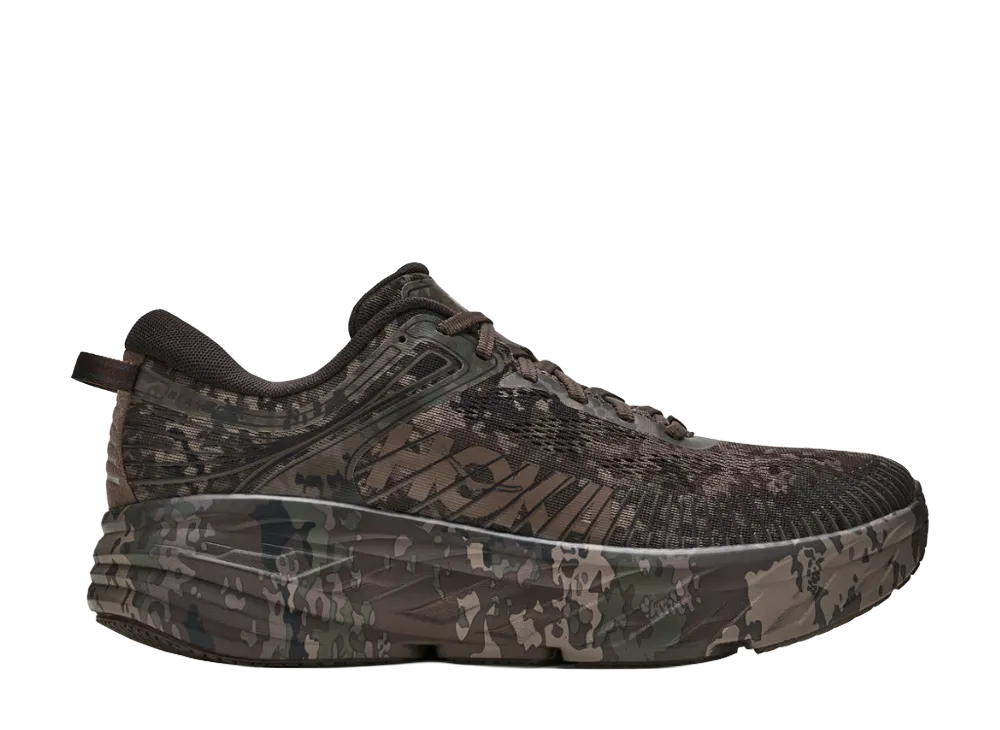 BEAMS × Hoka Bondi 7 Camo "Chestnut/Black Bean"
