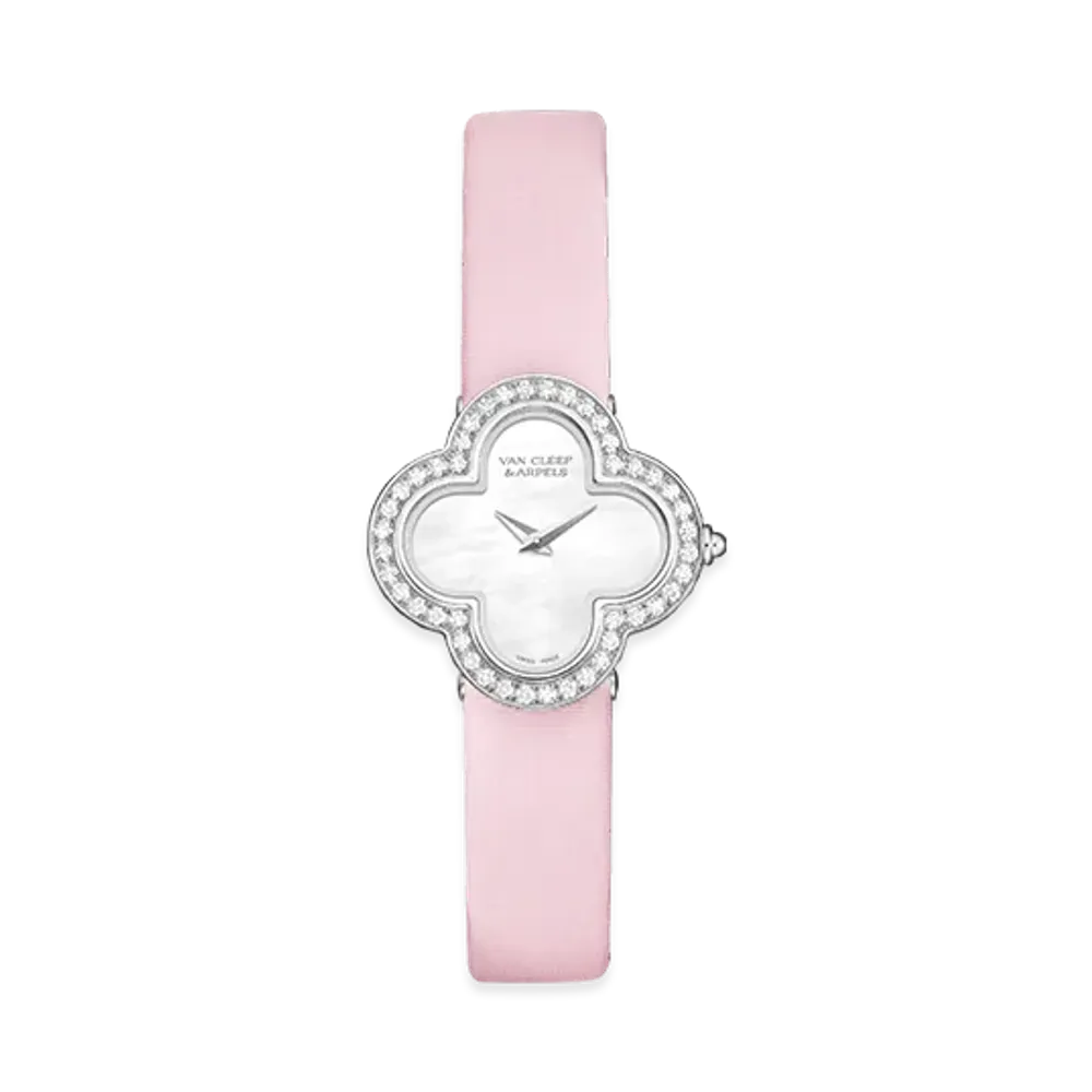 Van Cleef & Arpels Alhambra small model watch "18K White gold/Diamond/Mother-of-pearl"