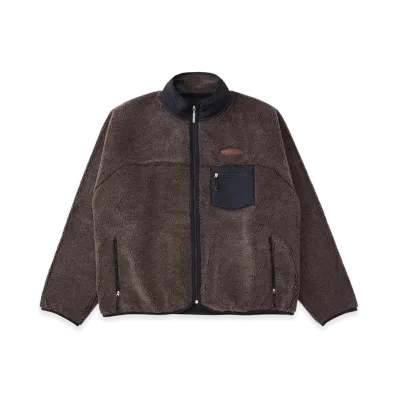 FEELS. Boa Fleece Zip Jacket "Charcoal Brown"