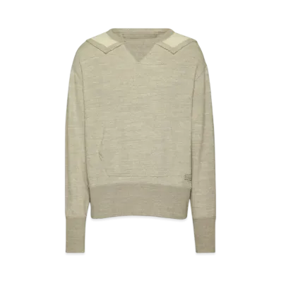 Maison Margiela Men's Stamp Logo Hoodie "Melange Gray"