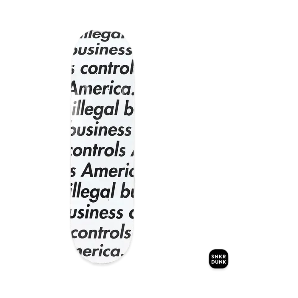 Supreme Illegal Business Skateboard "White"