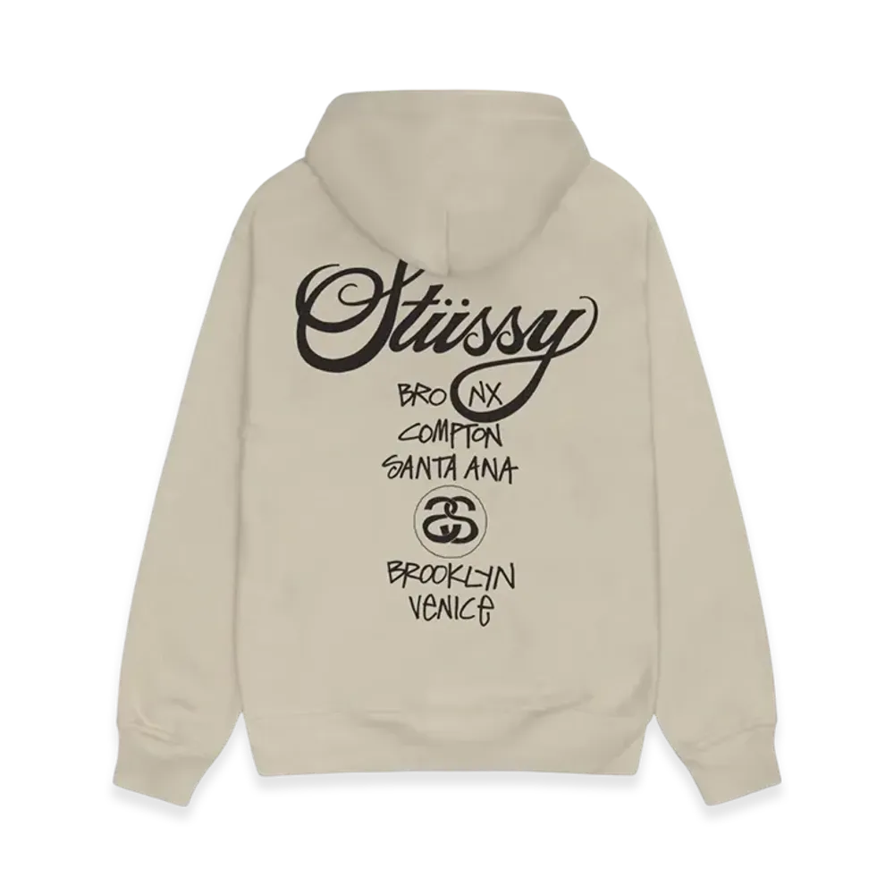 Stussy World Tour Hoodie 2023 "Khaki"