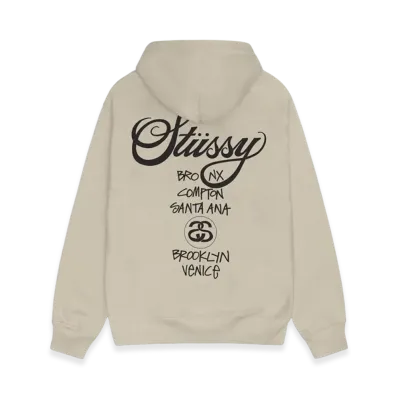 Stussy World Tour Hoodie 2023 "Khaki"
