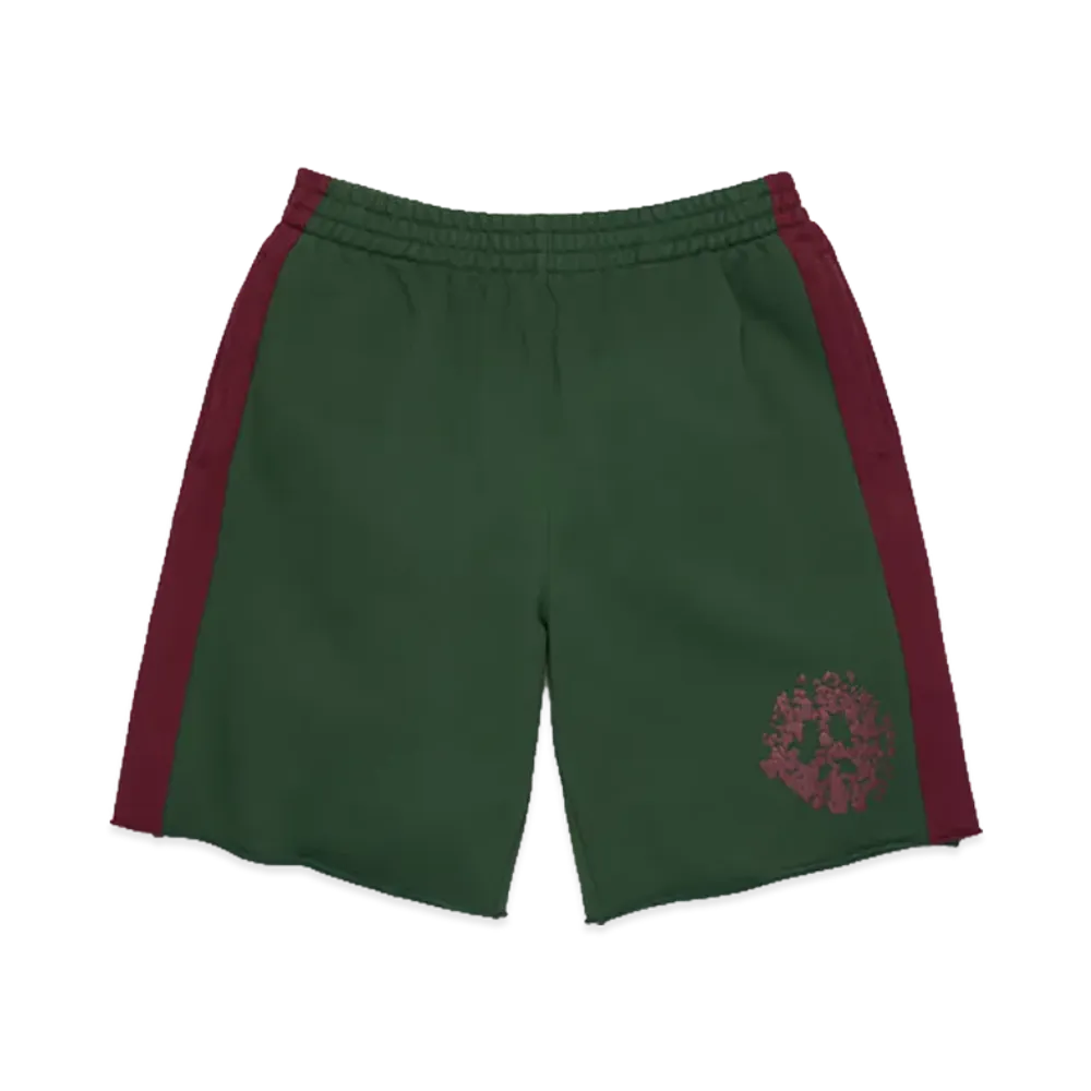 DENIM TEARS Denim U Paneled Sweatshort "Green"