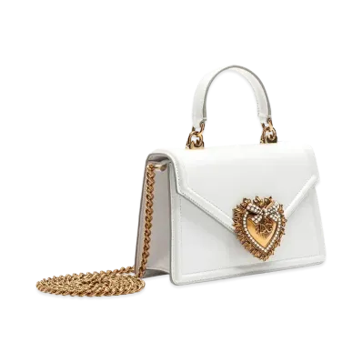 Dolce&Gabbana Devotion Bag Small Smooth Calfskin "White"
