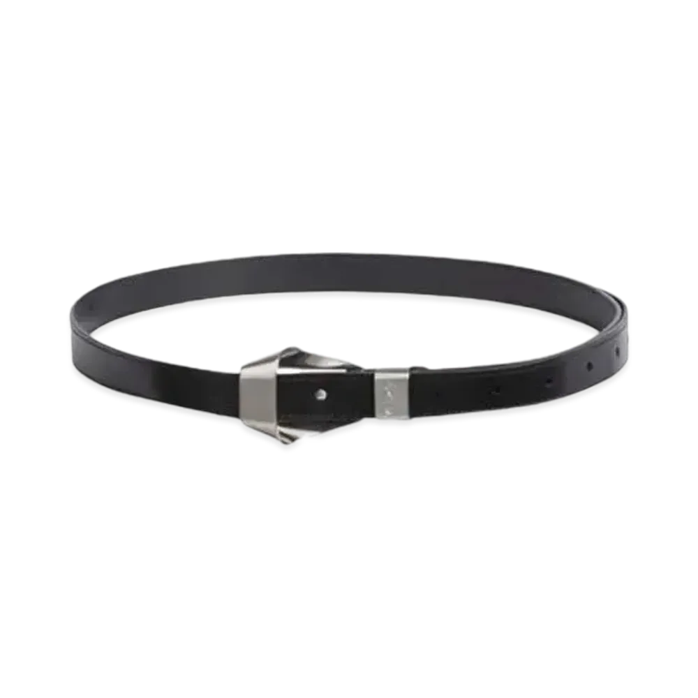 KENZO 'Ribbon' Leather Belt "Silver"