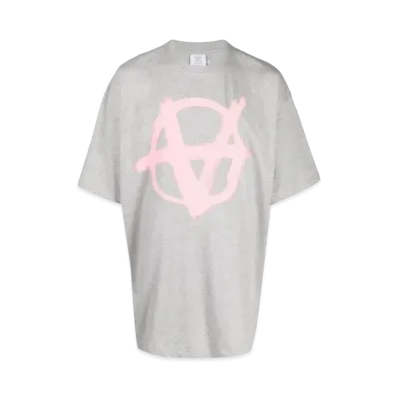 VETEMENTS Anarchy T-shirt "Grey Pink"