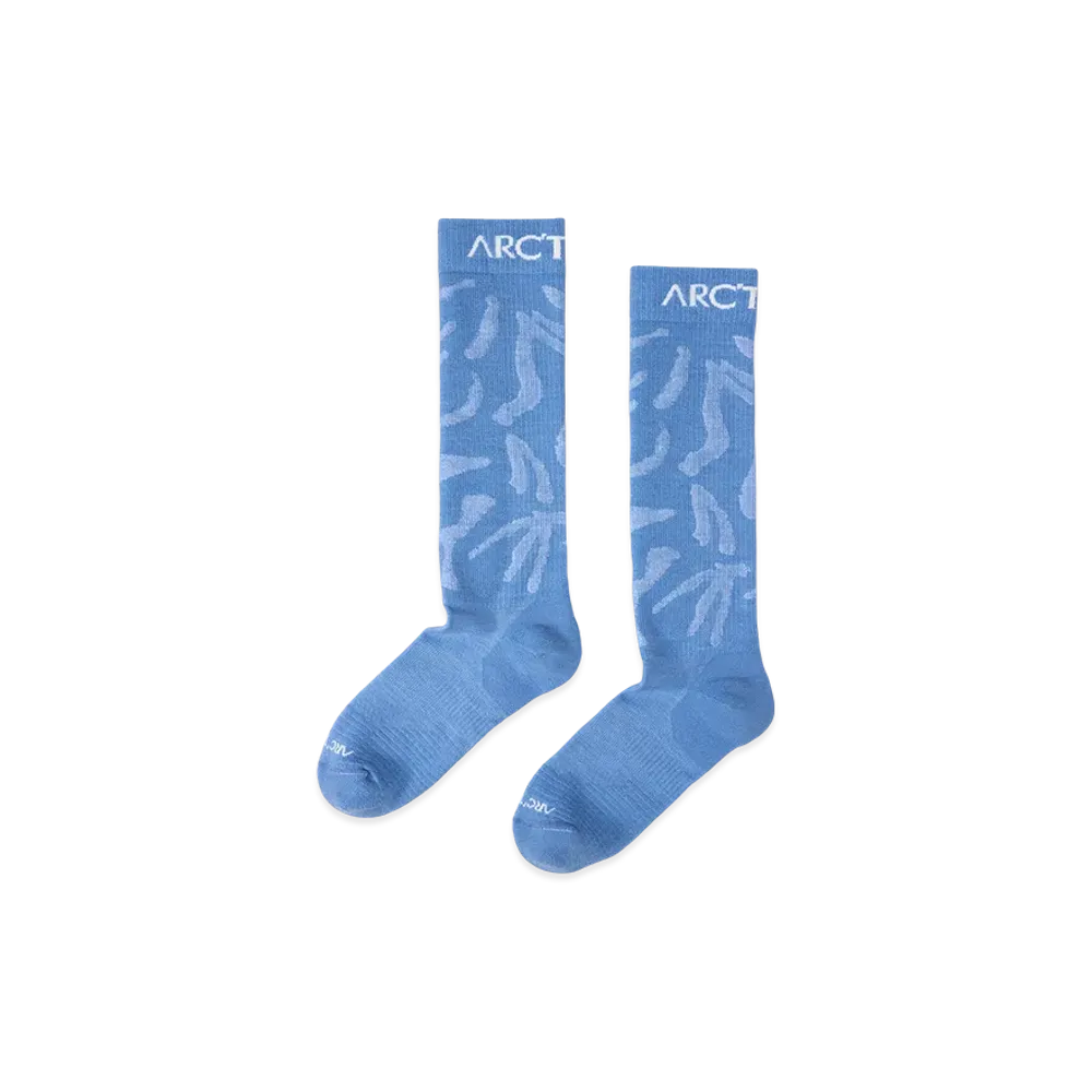 ARC'TERYX Merino Wool Grotto Ski Sock "Glacial/White" X000007369