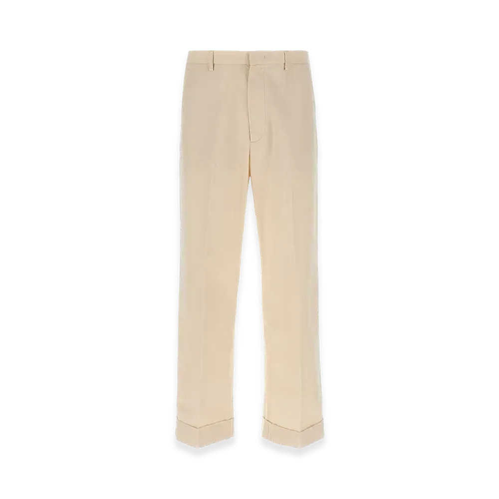 Valentino Garavani Turn-Up Trousers "Beige"