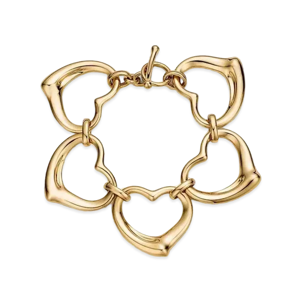 Tiffany & Co. Elsa Peretti Open Heart Bracelet 18K "Yellow Gold"