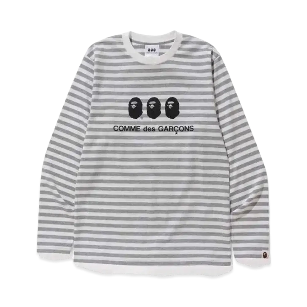 A BATHING APE / Comme des Garcons OSAKA L/S TEE "White"