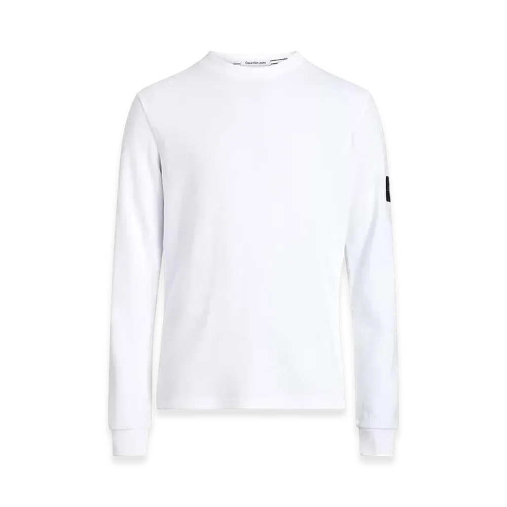 Calvin Klein Jeans Monologo Badge Crew Neck "Bright White"