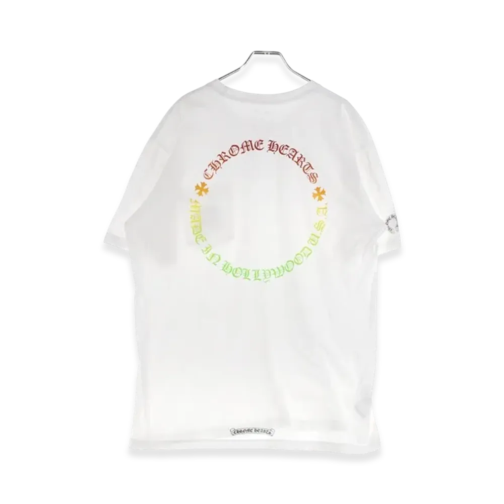 Chrome Hearts Gradient Circle Back Print T-Shirt "White"
