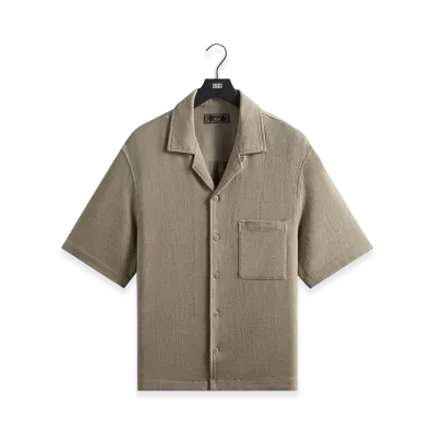 Kith Soft Woven Cropped Beckham Camp Collar Shirt "Folly"