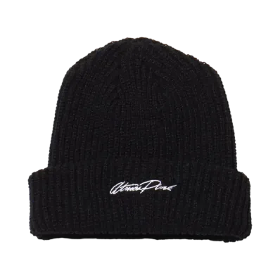 atmos pink Logo Embroidery Beanie "Black"