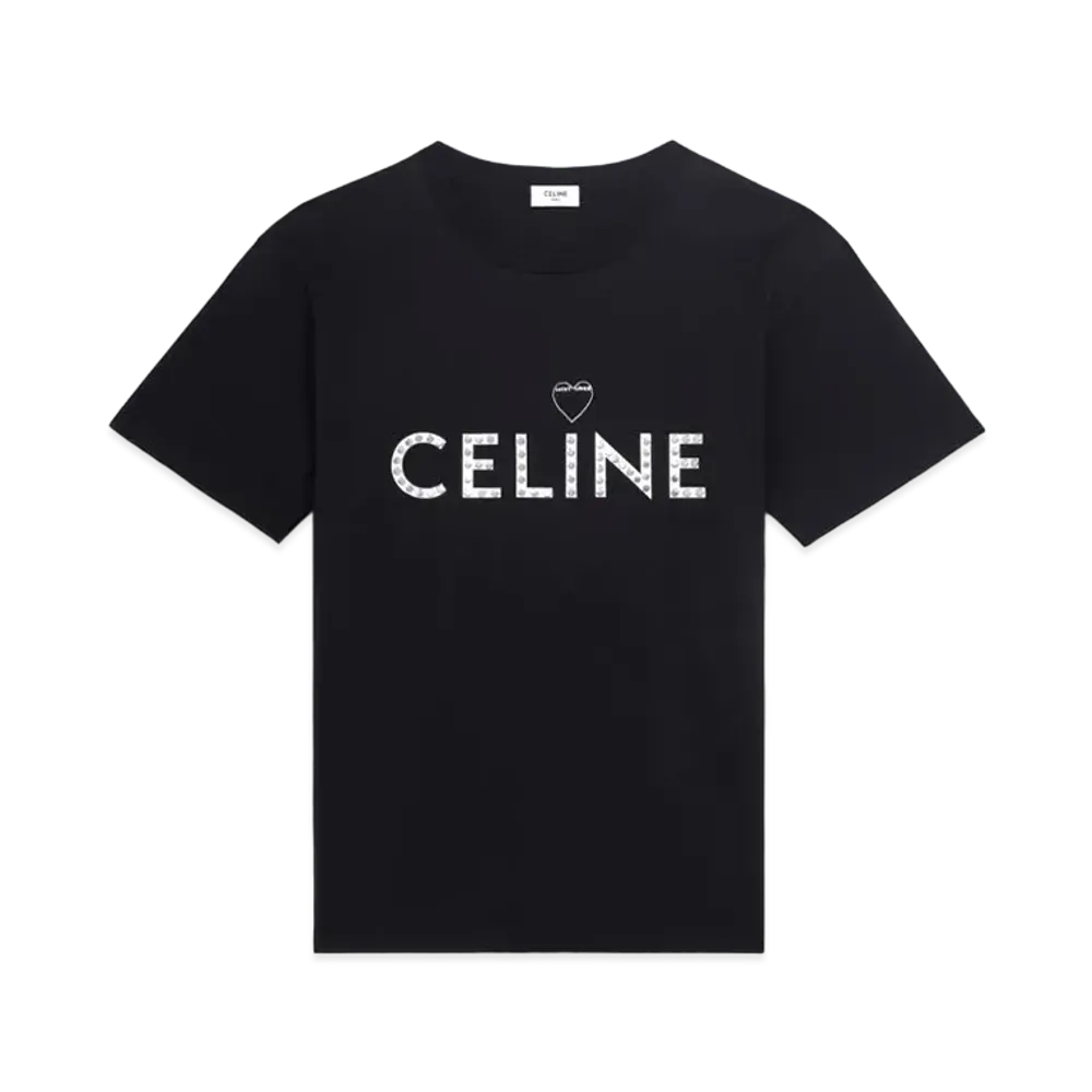 CELINE T-Shirt In Cotton Jersey With Artist Print "Black/White"
