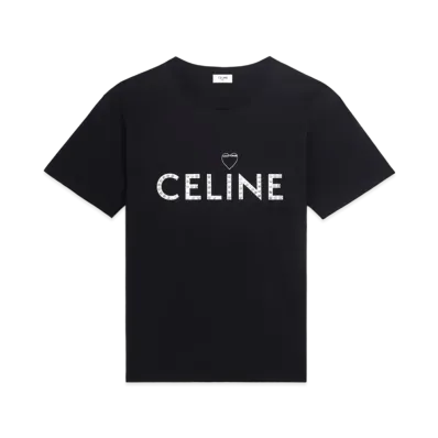 CELINE T-Shirt In Cotton Jersey With Artist Print "Black/White"