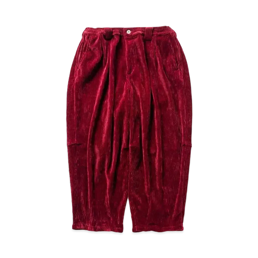 TIGHTBOOTH Knit Cord Balloon Pants "Wine"