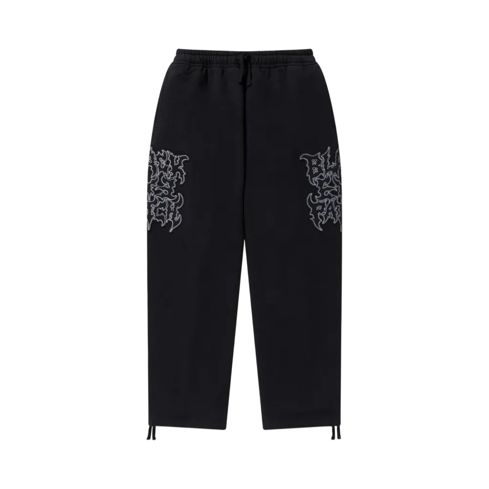 BlackEyePatch Metal Logo Fabric-Stitched Sweat Pants "Black"