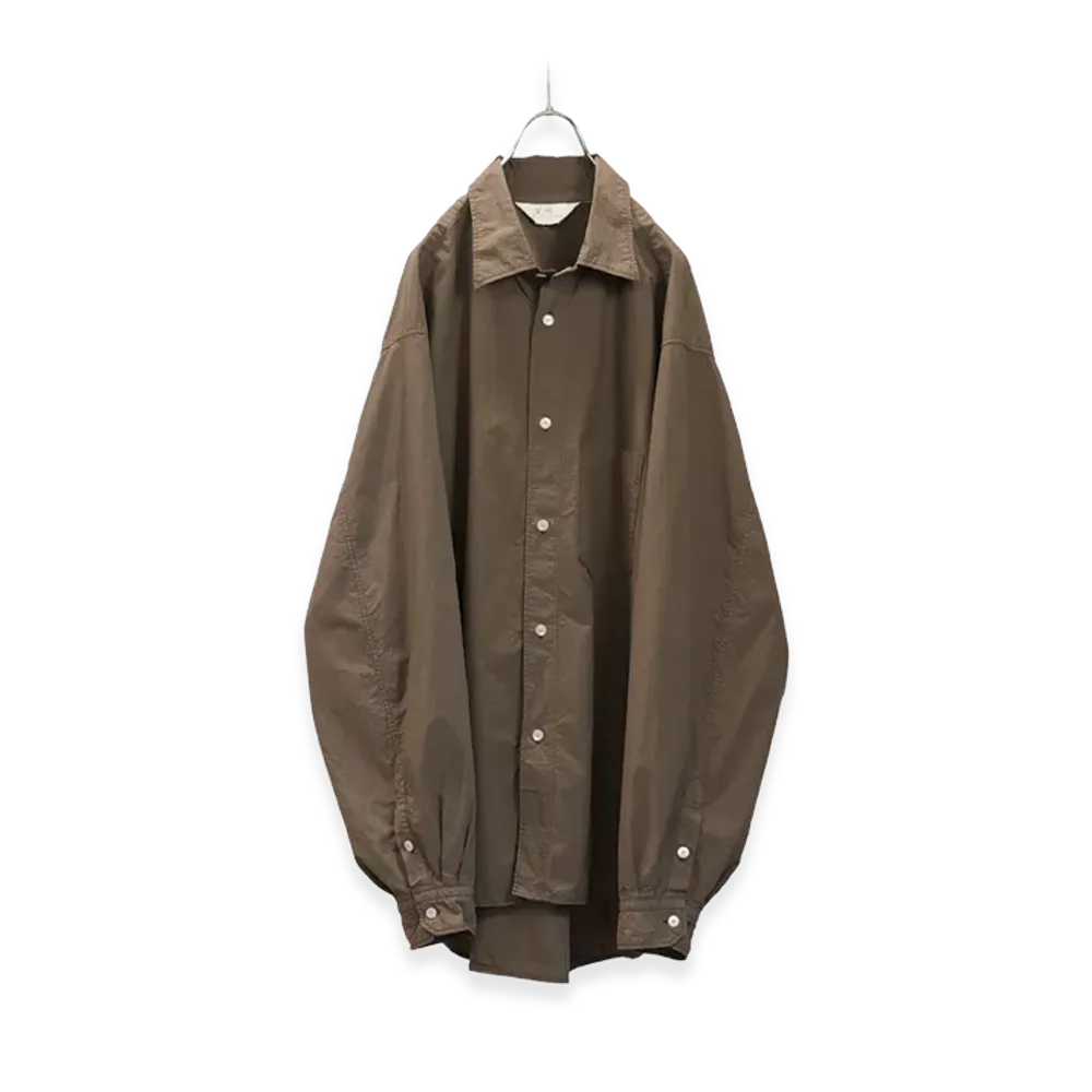 ANCELLM Shrink Over Shirt "Dark Brown"