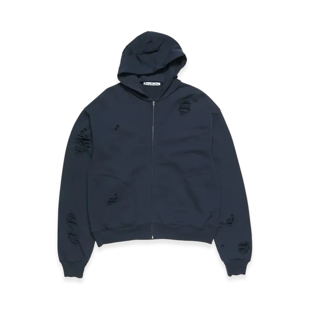Acne Studios Hooded Zipper Sweat "Dark Navy"