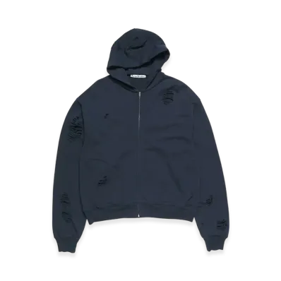 Acne Studios Hooded Zipper Sweat "Dark Navy"
