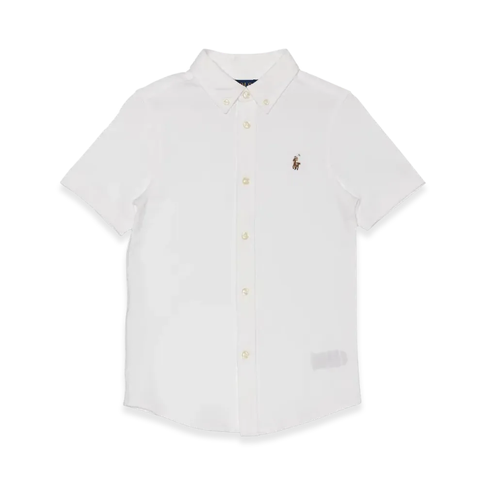 Polo Ralph Lauren SS OX Mesh Sport Shirt Kids "White"