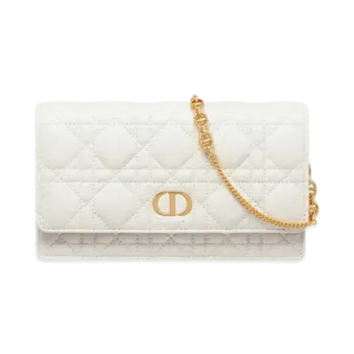 Dior Caro Pouch Supple Cannage Calfskin "Latte"