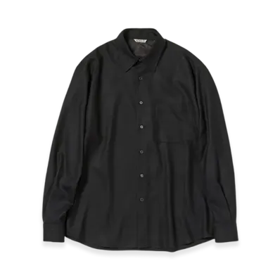 AURALEE Super Light Wool Shirt "Black"