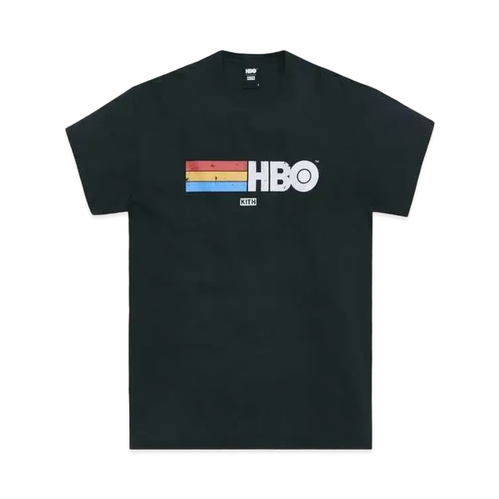 Kith x HBO Rainbow Logo Vintage Tee "Black"