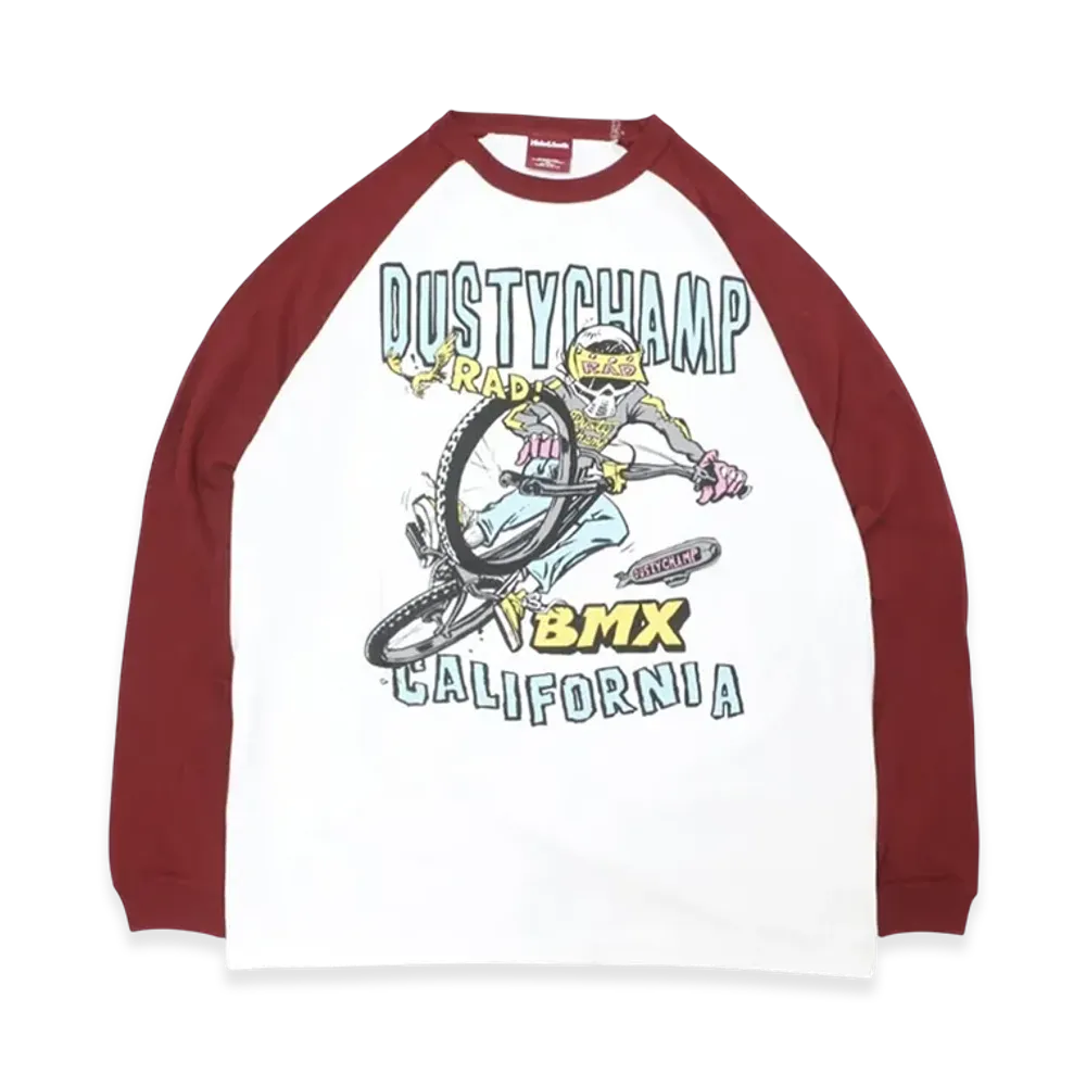 Hide and Seek Dustychamp x Damian Fulton Raglan L/S "Burgundy"