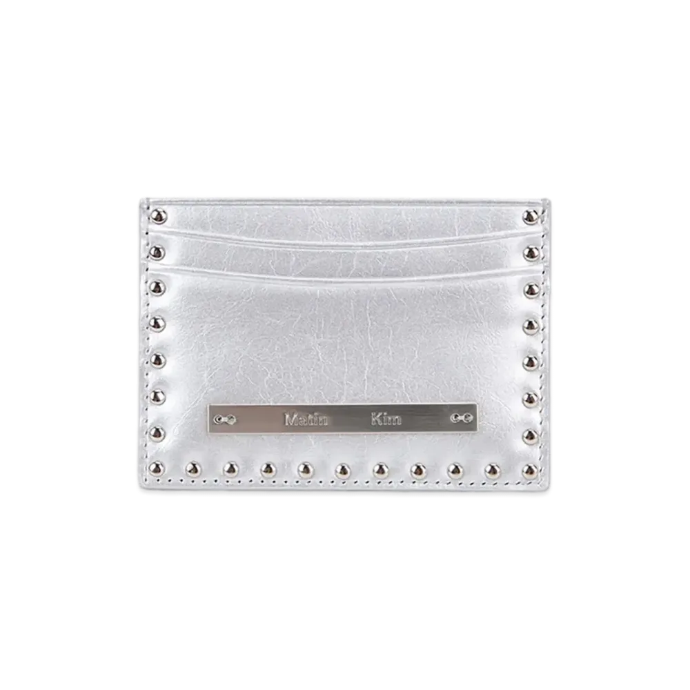 Matin Kim Western Stud Card Wallet "Silver"