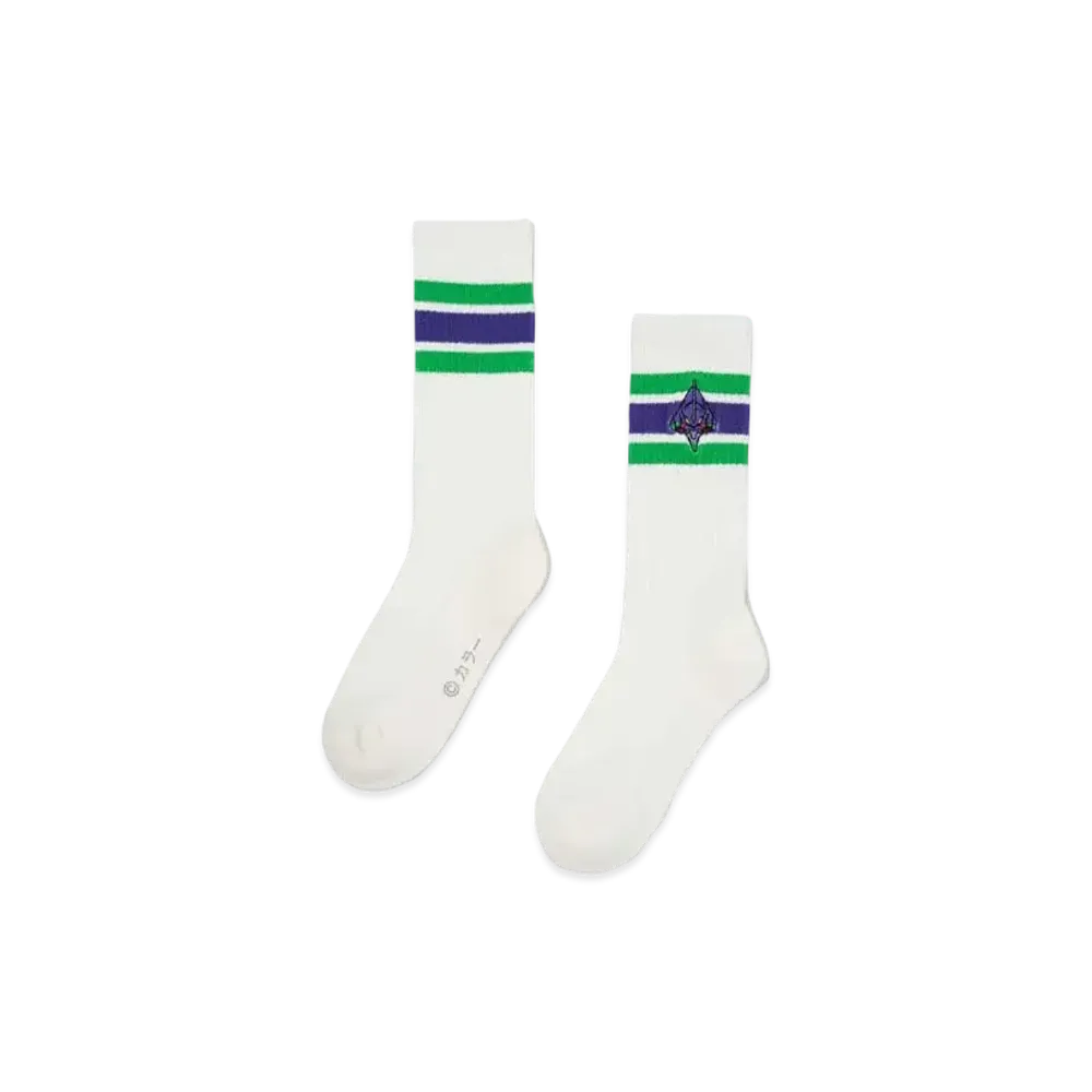 graniph x Evangelion New Theatrical Edition Unit 01 Long Socks "White"
