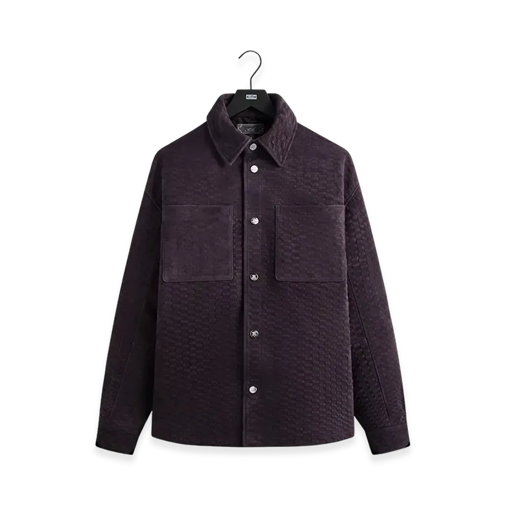 Kith Monogram Suede Apollo II Shirt "Belladonna"