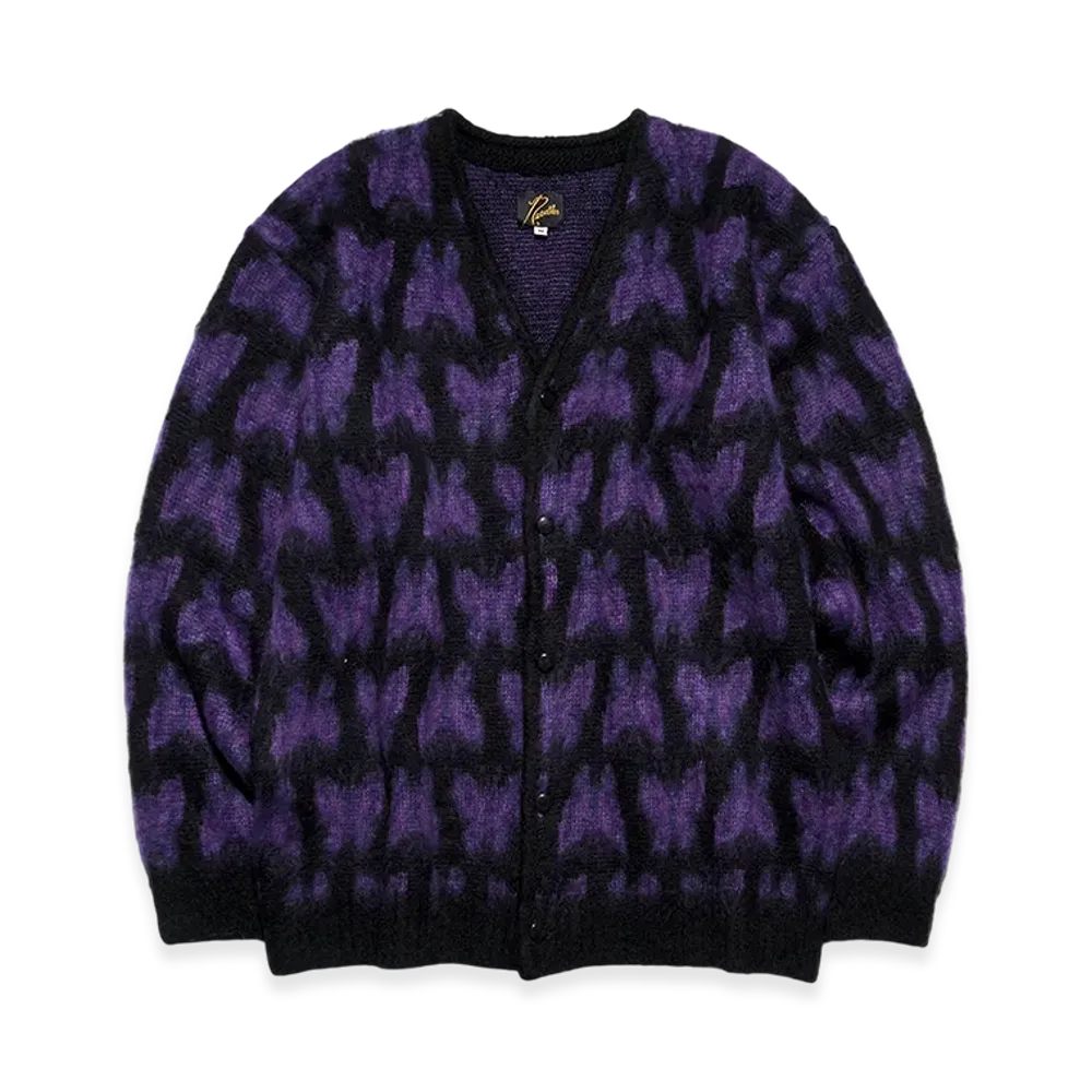 NEEDLES x Studios Mohair Cardigan Many Papillon "Black"