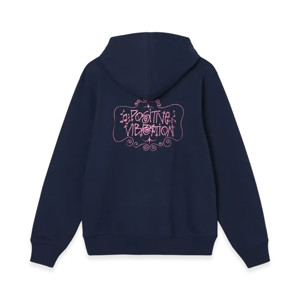 Stussy Positive Vibrations Embroidered Hoodie "Navy"