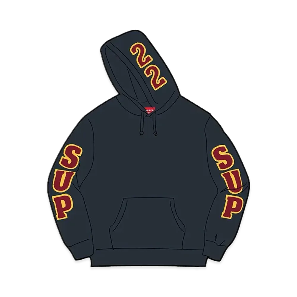 Supreme Team Chenille Hooded Sweatshirt "Navy"