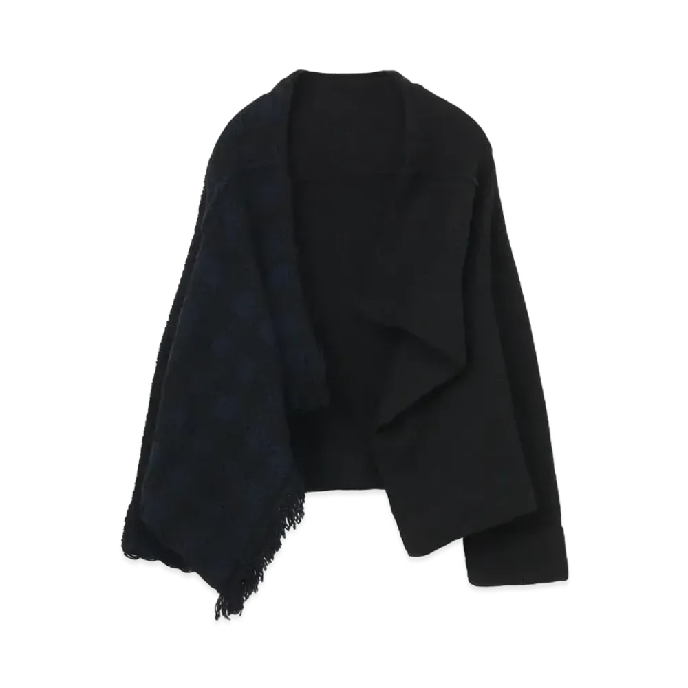 Yohji Yamamoto Y's CHECK JACQUARD OUTER "Dark Blue"