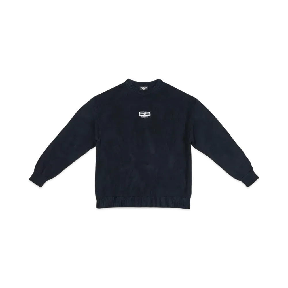 BALENCIAGA MENS BB Paris Icon Sweater "Black"