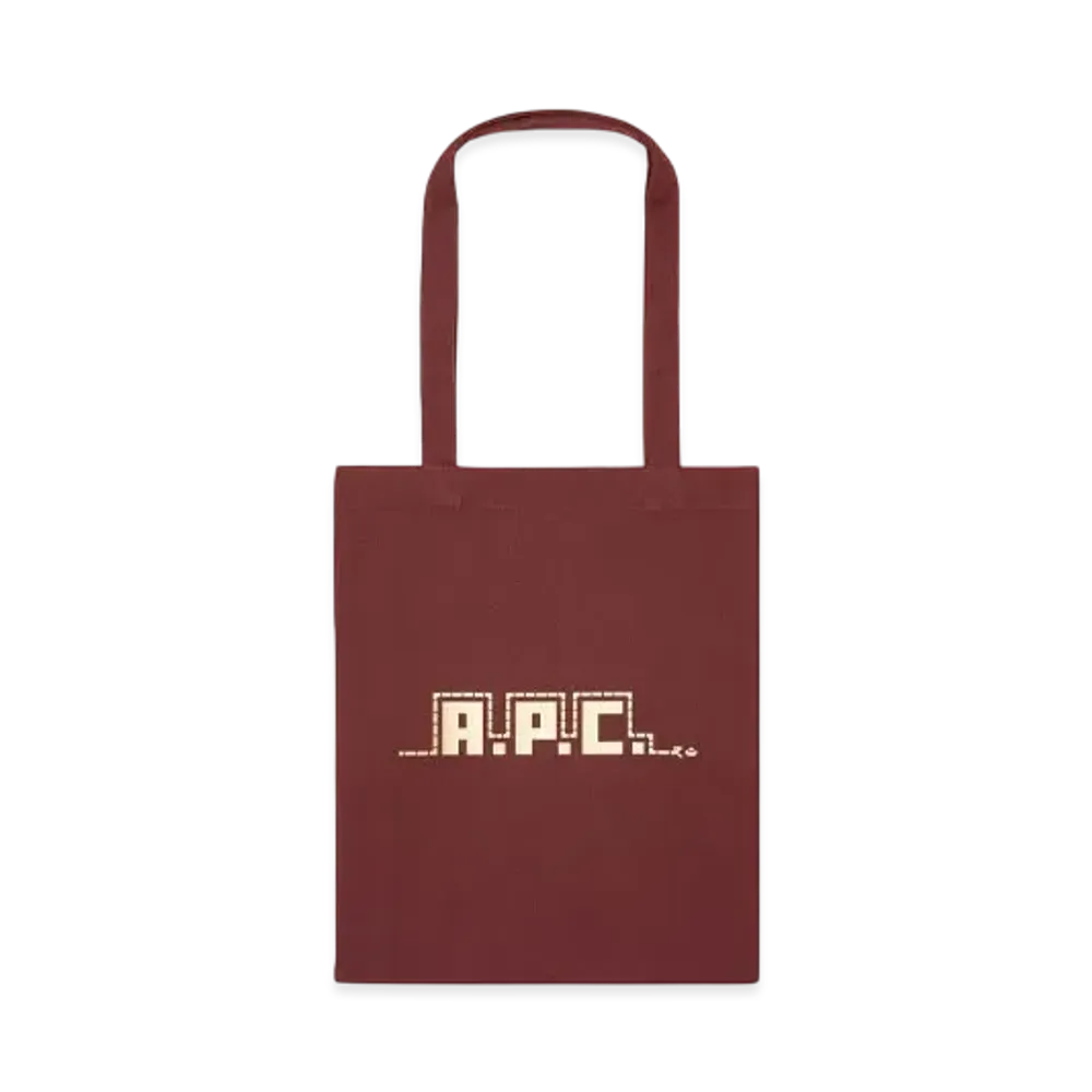 A.P.C. Lou Lny 25 Tote Bag "Wine Red"